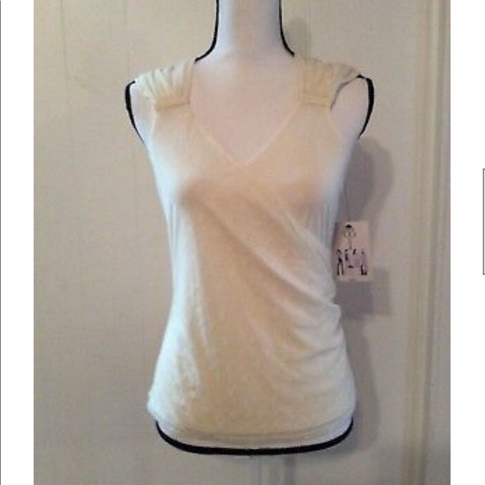New Nine & Co NINE WEST Ivory Lace Tank TOP M P